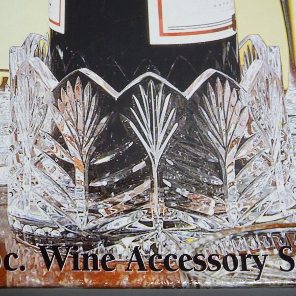 Fifth Avenue “Portico” Poland Crystal 6 Piece Wine Accessory Set w/Original Box - Picture 5 of 16